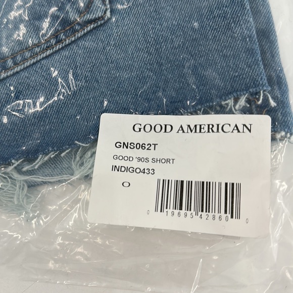 Good American Indigo433 Good 90s Shorts 0 - Picture 12 of 13